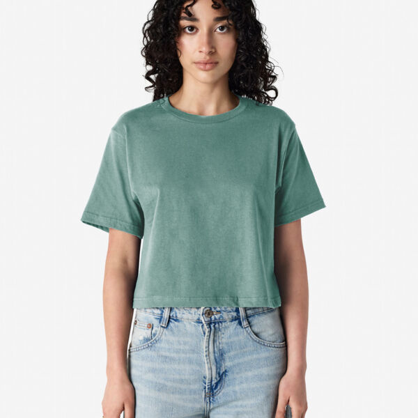 Fine Jersey Women's Boxy Cropped T-Shirt Thumbnail