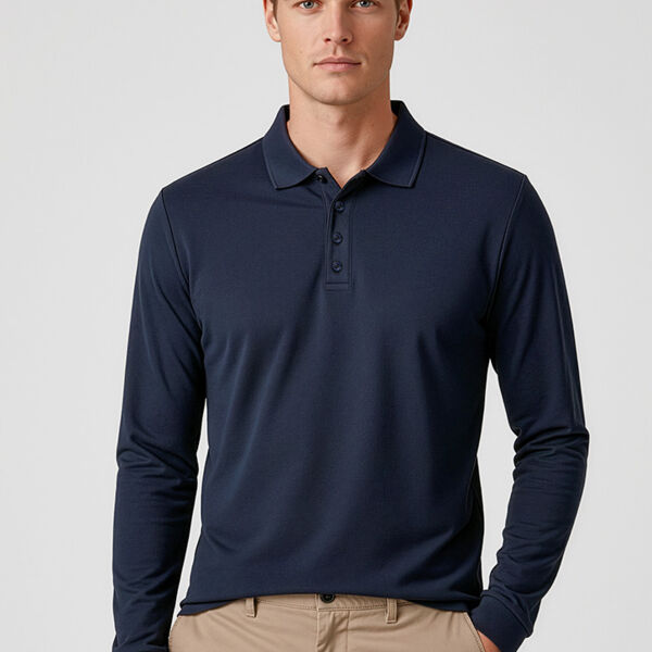 Action Mens Long Sleeve Polo Thumbnail